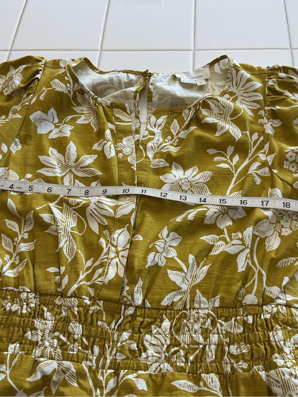 Anthropologie The Somerset Wide Leg Jumpsuit in Yellow Chartreuse Floral - Picture 3 of 11